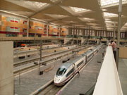 Met deze TGV reden we van Barcelona naar Zaragoza